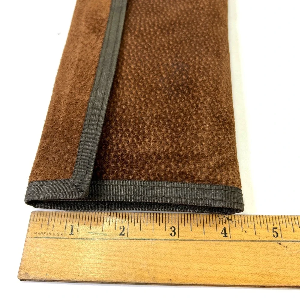 Vintage Pigskin Leather Wallet Made in Taiwan ROC Brown Trifold Card Holder Soft